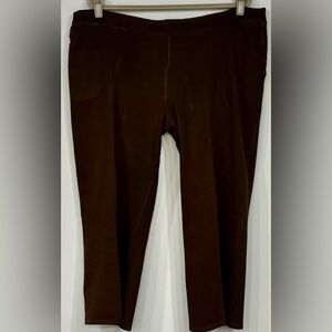 LAUREN by RALPH LAUREN Bedford Empire Brown Jumpsuit Sweatpants Straight Leg 3X